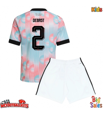 Belgium Zeno Debast #2 Replica Away Stadium Kit for Kids World Cup 2026 Short Sleeve (+ pants)
